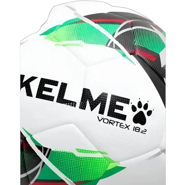 Мяч футбольный KELME Leather Football (18.2) (32 Panels) (White/Green)