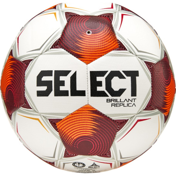 Мяч футб  SELECT Brillant Replica FB V25, 3595871808, р 5, FIFA Basic,32п, ТПУ, маш сш, бело-оранж
