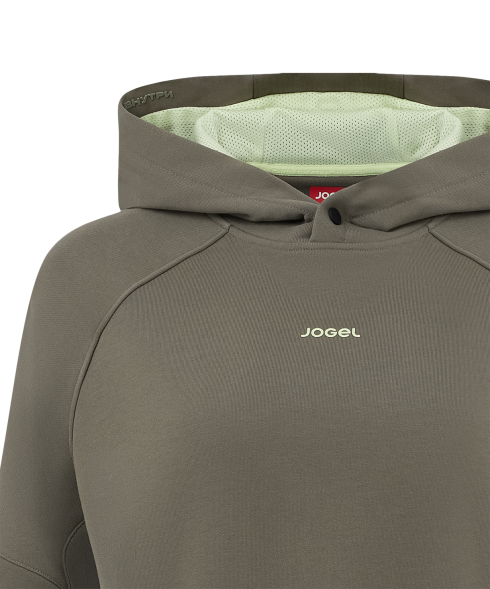 Худи JOGEL Power Inside Hoodie W Relaxed Fit, оливковый
