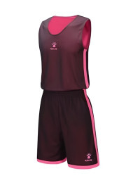Баскетбольная форма KELME Double-Sided Basketball Uniform (Burgundy/Pink)