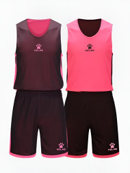 Баскетбольная форма KELME Double-Sided Basketball Uniform (Burgundy/Pink)