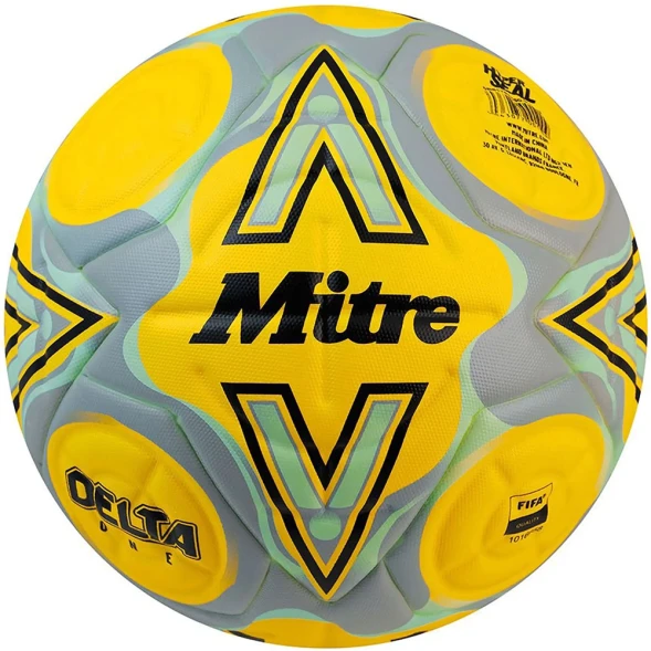 Мяч футб. MITRE Delta One 24, 5-B01787C21, р.5, FIFA Quality, 14п, ТПУ, термосшивка,бело-сине-черный