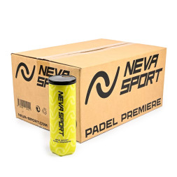 Мяч для падела NS Padel Premier, 502101, уп.3 шт, сукно, нат.резина,желтый