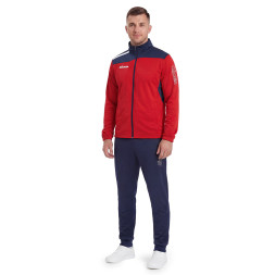 Костюм спорт. муж. MIKASA MT707/MT701-0620-XL, р. XL, 100% полиэстер, красно-сине-белый