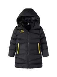 Детский пуховик KELME Children's Long Jacket (Black/Yellow)