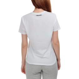 Футболка женская HEAD Rainbow T-Shirt W 814445-WH-S, р.S, полиэстер, хлопок, эластан, белый