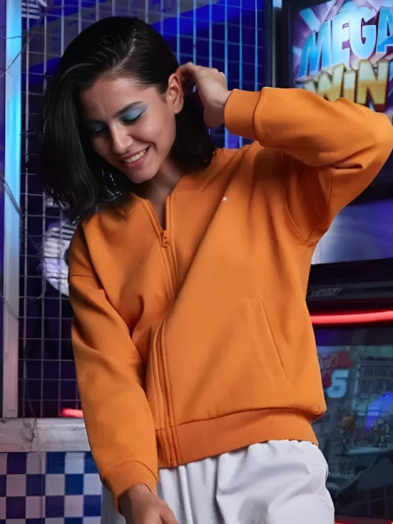 Бомбер KELME Knitted Coat Orange