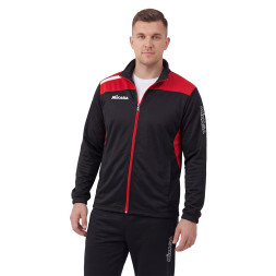 Костюм спорт. муж. MIKASA MT707/MT701-097-L, р. L, 100% полиэстер, черно-красный