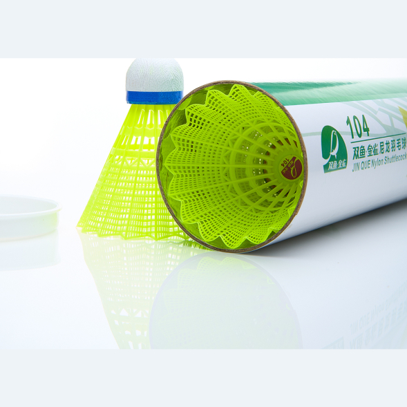 Воланы для бадминтона DOUBLE FISH JINQUE 104w ( нейлон), 6 шт, белый