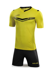 Детская футбольная форма KELME Short Sleeve Football Kid Set (Yellow/Black)