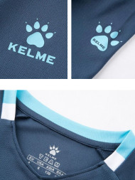 Детская футбольная форма KELME Short-Sleeved Football Suit (Dark Blue/Black)