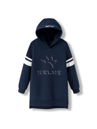 Детское худи KELME Girl's Mid-Length Sweater Dark Blue