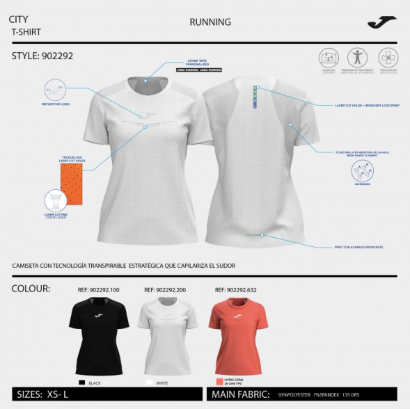 CAMISETA MANGA CORTA R-CITY NEGRO