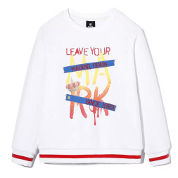 Детский свитшот KELME Boy's Round Neck Sweater White