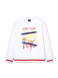 Детский свитшот KELME Boy's Round Neck Sweater White