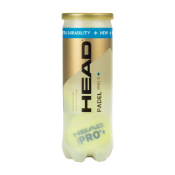 Мяч для падела HEAD Padel Pro S+, 540303, уп.3 шт, войлок,нат.резина,желтый