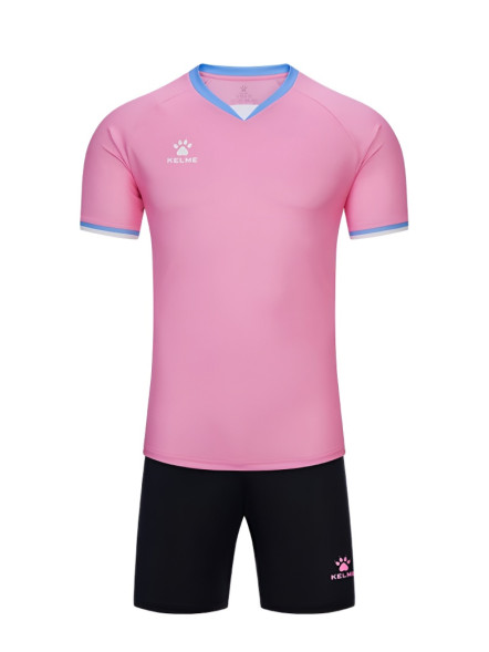 Детская футбольная форма KELME Football Uniform Set (Pink/Black)