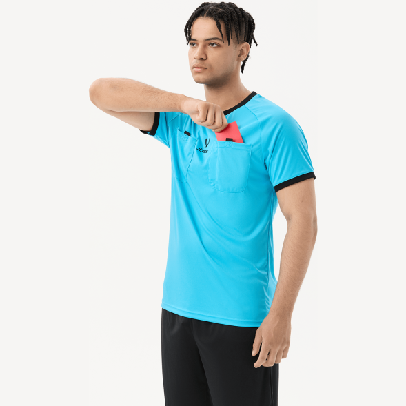 Футболка судейская JOGEL Referee tee, голубой