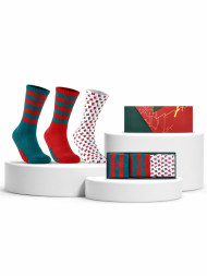 Носки (3 пары) KELME Sports Socks (Three Pairs) (Red/White/Green)