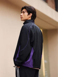 Ветровка KELME Stand-up Collar Woven Coat (Black/Violet)