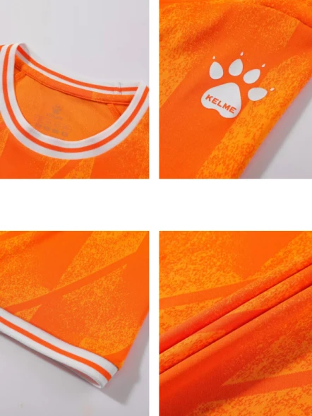 Футбольная форма KELME Short-Sleeved Football Suit (Orange/Dark Grey)