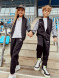 Спортивный костюм для девочек FN Dynamic Kids Girls (Black/Grey)