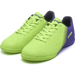 Бутсы футбольные ATEMI, SBA-005 INDOOR, цв. ярко-салатовый/ фиолетовый (40)