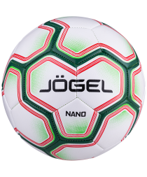 Мяч футбольный JOGEL Nano №5, белый/зеленый