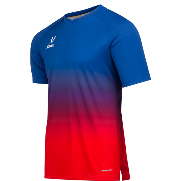 Футболка тренировочная JOGEL NATIONAL PerFormDRY Pre-Match Tee, сине-красный