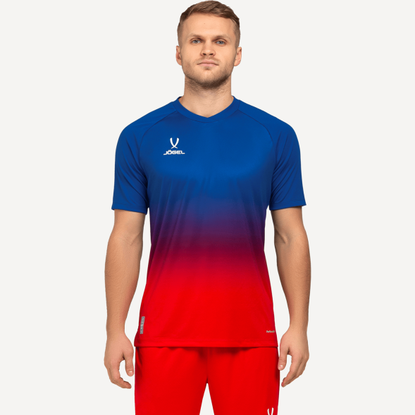 Футболка тренировочная JOGEL NATIONAL PerFormDRY Pre-Match Tee, сине-красный