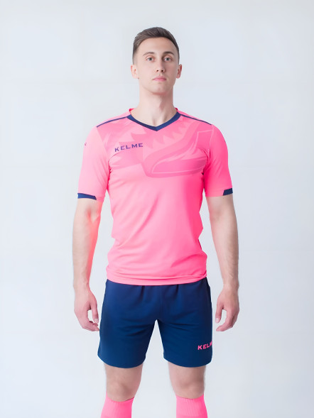 Футбольная форма KELME Short Sleeve Football Set (Pink/Dark Blue)