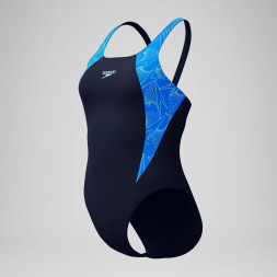 Купальник SPEEDO Hyperboom Splice Muscleback, 8-1347018661, р.30 (рос.42), темно-синий