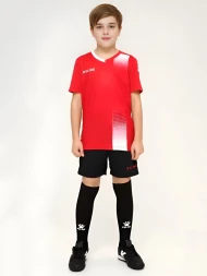 Детская футбольная форма KELME S/S Football Set Kid (Red/Black)