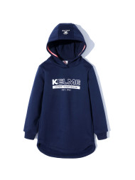 Детское худи KELME Girl's Mid-Length Sweater Dark Blue