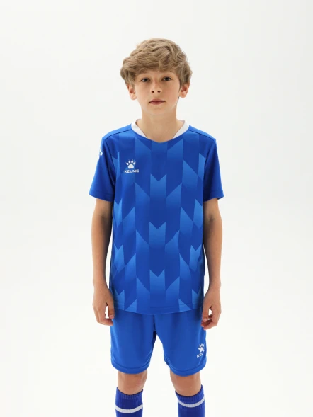 Детская футбольная форма KELME Short-Sleeved Football Suit Blue