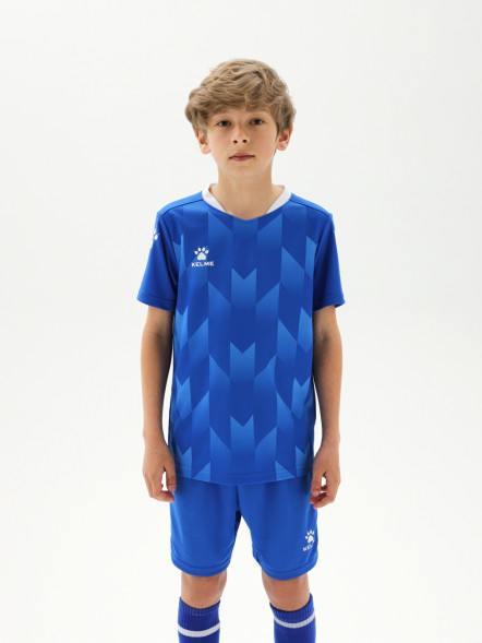 Детская футбольная форма KELME Short-Sleeved Football Suit Blue