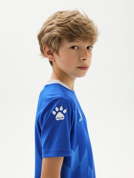 Детская футбольная форма KELME Short-Sleeved Football Suit Blue