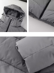 Пуховик KELME Hooded Short Padded Jacket Grey