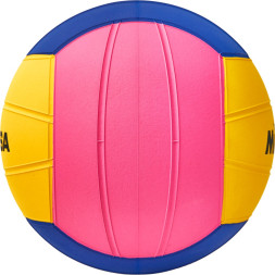 Мяч для водного поло MIKASA WP445D р 4, жен, резина, вес 400-450гр, дл окр-65-67см, желто-сине-розов