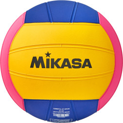 Мяч для водного поло MIKASA WP445D р 4, жен, резина, вес 400-450гр, дл окр-65-67см, желто-сине-розов