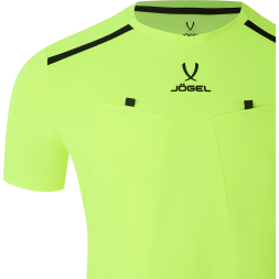 Футболка судейская JÖGEL DIVISION PerFormDRY Referee Tee, желтый неон