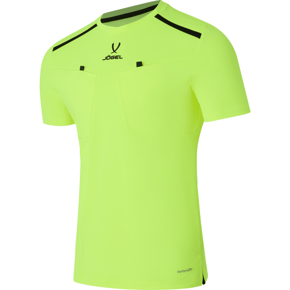 Футболка судейская JOGEL DIVISION PerFormDRY Referee Tee, желтый неон