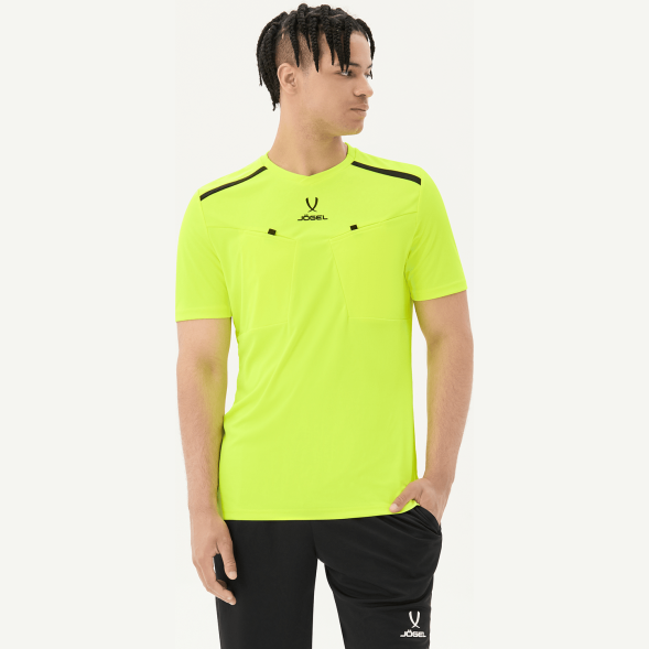 Футболка судейская JOGEL DIVISION PerFormDRY Referee Tee, желтый неон