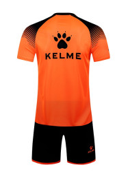 Детская футбольная форма KELME Short Sleeve Football Kid Set (Orange/Black)