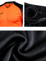 Детская футбольная форма KELME Short Sleeve Football Kid Set (Orange/Black)