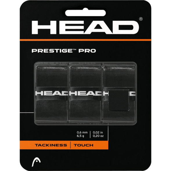 Овергрип Head Prestige Pro, 282009-BK, 0.55 мм, 3 шт, черный
