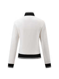 Толстовка KELME Stand-Up Collar Knit Cardigan (White/Black)