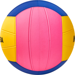 Мяч для водного поло MIKASA WP555D р 5, муж, резина, вес 400-450гр  дл  окр 68-71см, жел-син-роз