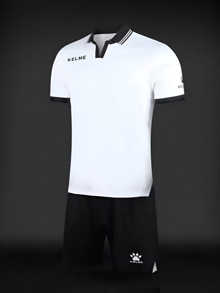 Футбольная форма KELME Short Sleeve Football Uniform (White/Black)