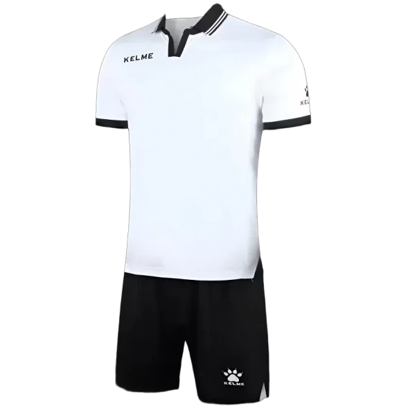Футбольная форма KELME Short Sleeve Football Uniform (White/Black)